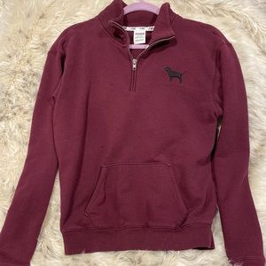 Victoria’s Secret PINK Maroon Quarterzip